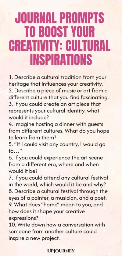 Journal Prompts to Boost Your Creativity: Cultural Inspirations
