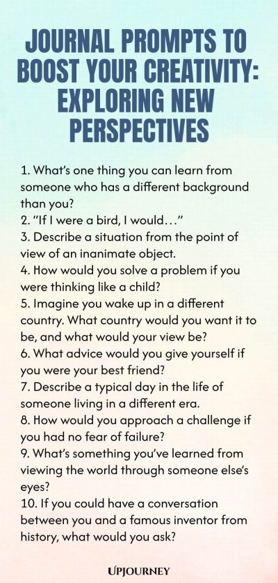 Journal Prompts to Boost Your Creativity: Exploring New Perspectives