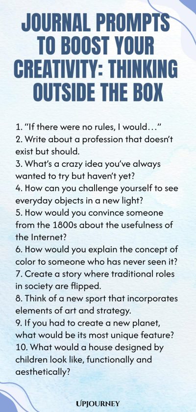 Journal Prompts to Boost Your Creativity: Thinking Outside the Box