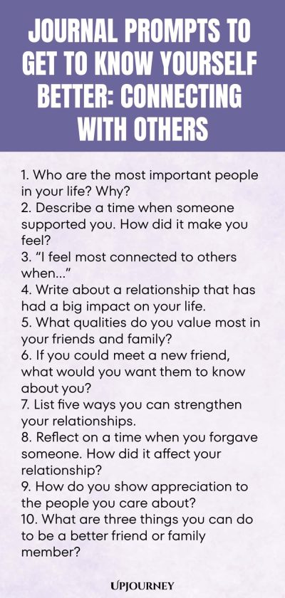 Journal Prompts to Get to Know Yourself Better: Connecting with Others