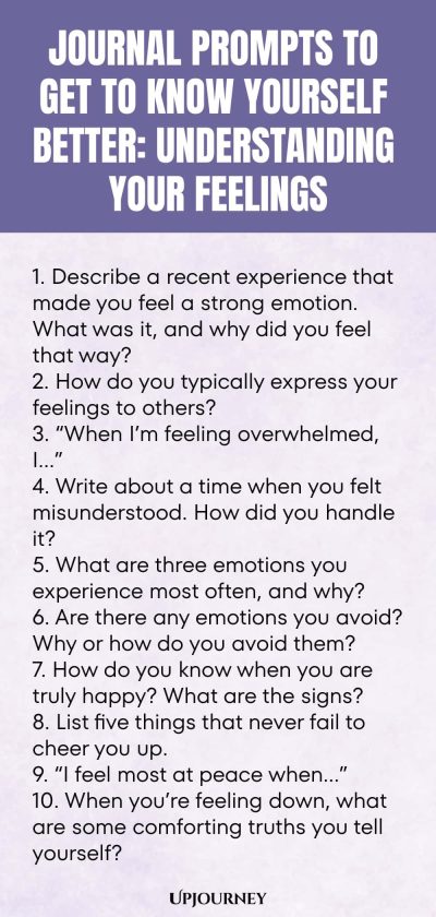 Journal Prompts to Get to Know Yourself Better: Understanding Your Feelings