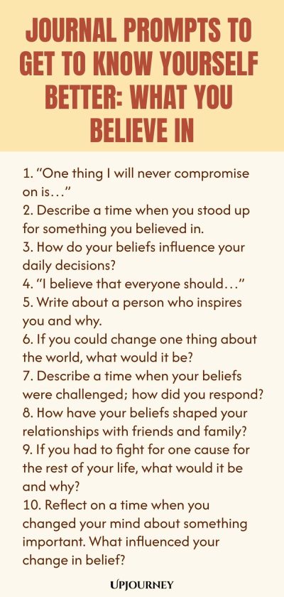 Journal Prompts to Get to Know Yourself Better: What You Believe In