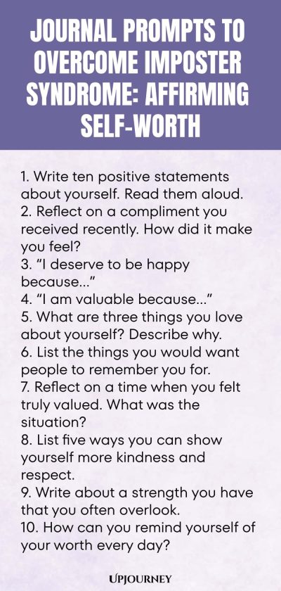 Journal Prompts to Overcome Imposter Syndrome: Affirming Self-Worth