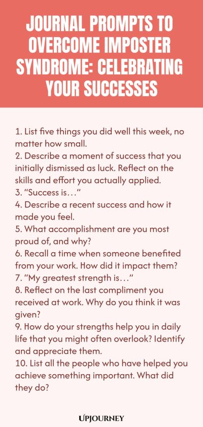 Journal Prompts to Overcome Imposter Syndrome: Celebrating Your Successes