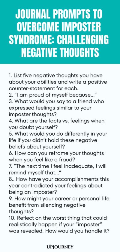 Journal Prompts to Overcome Imposter Syndrome: Challenging Negative Thoughts