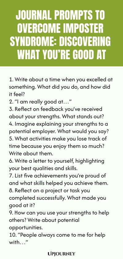 Journal Prompts to Overcome Imposter Syndrome: Discovering What You’re Good At