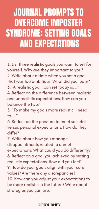 Journal Prompts to Overcome Imposter Syndrome: Setting Goals and Expectations