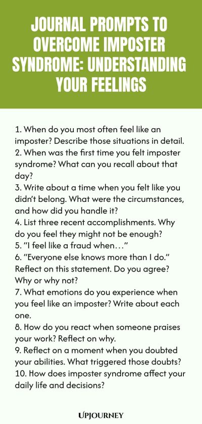 Journal Prompts to Overcome Imposter Syndrome: Understanding Your Feelings