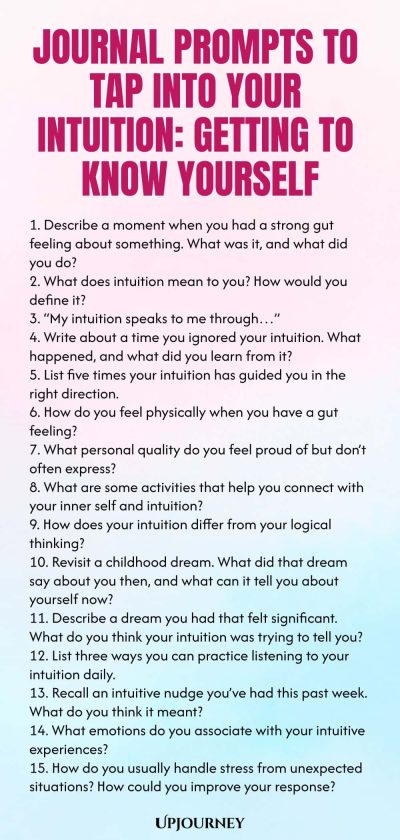 Journal Prompts to Tap Into Your Intuition: Getting to Know Yourself