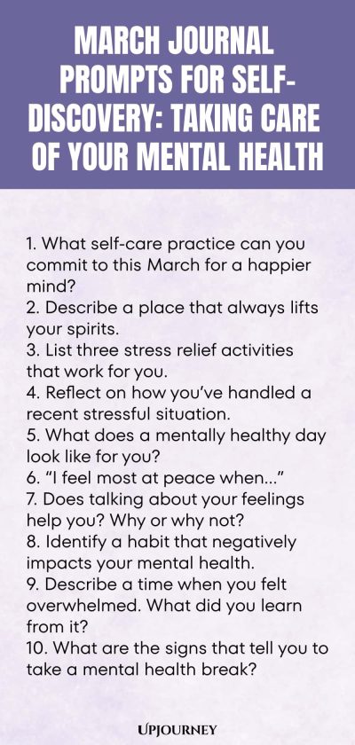 March Journal Prompts for Self-Discovery: Taking Care of Your Mental Health