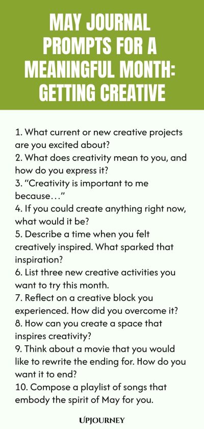 May Journal Prompts for a Meaningful Month: Getting Creative