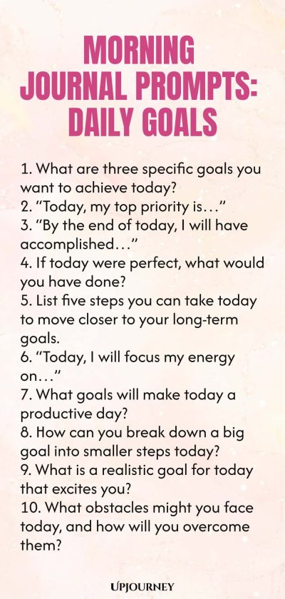 Morning Journal Prompts: Daily Goals