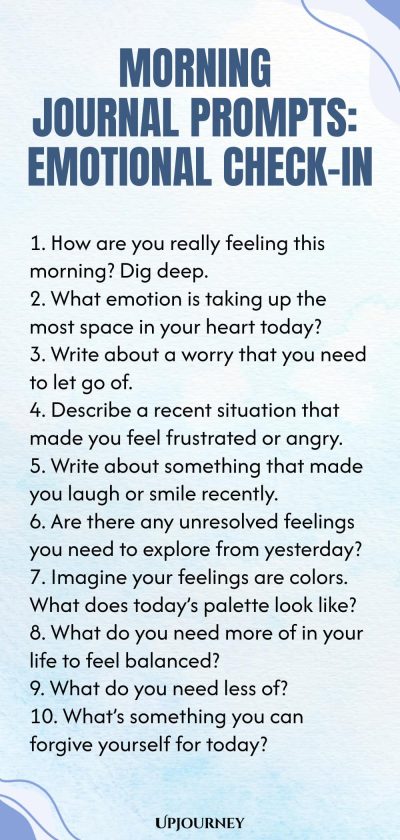 Morning Journal Prompts: Emotional Check-In