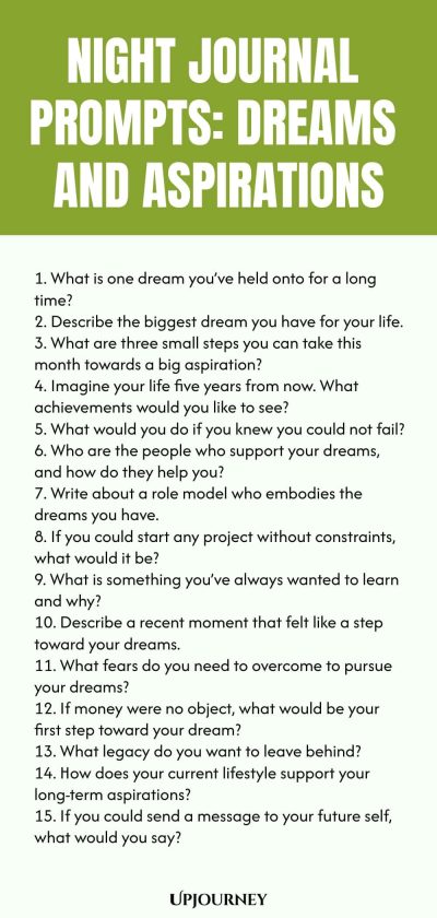 Night Journal Prompts: Dreams and Aspirations