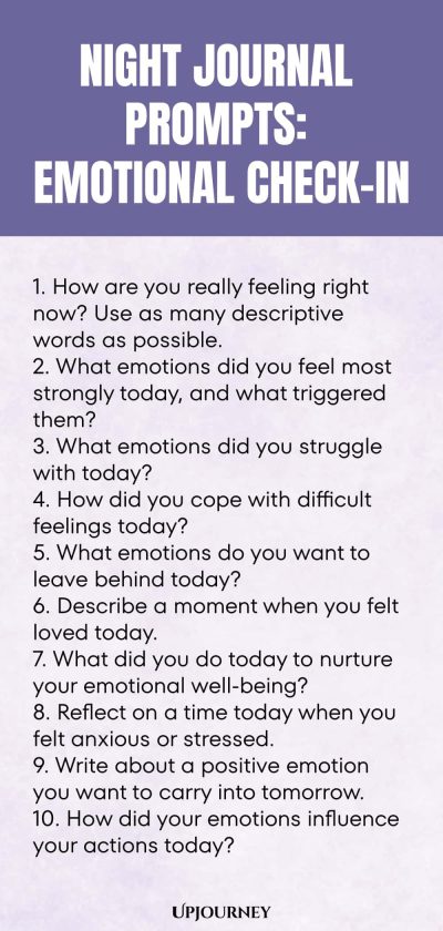 Night Journal Prompts: Emotional Check-In