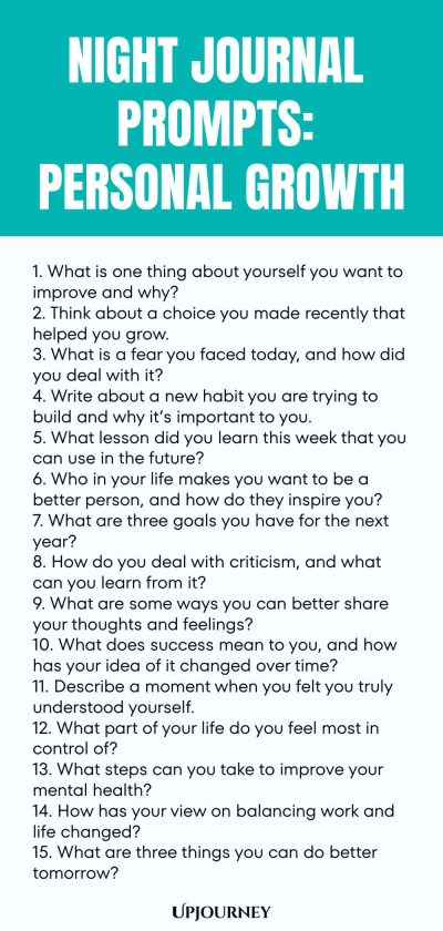 Night Journal Prompts: Personal Growth