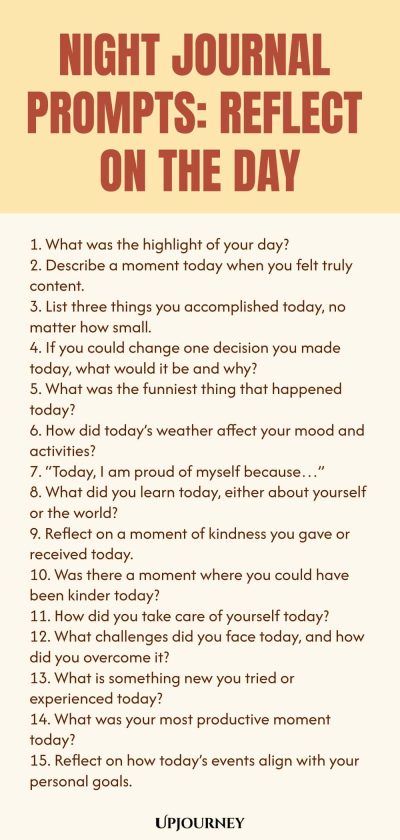 Night Journal Prompts: Reflect on the Day
