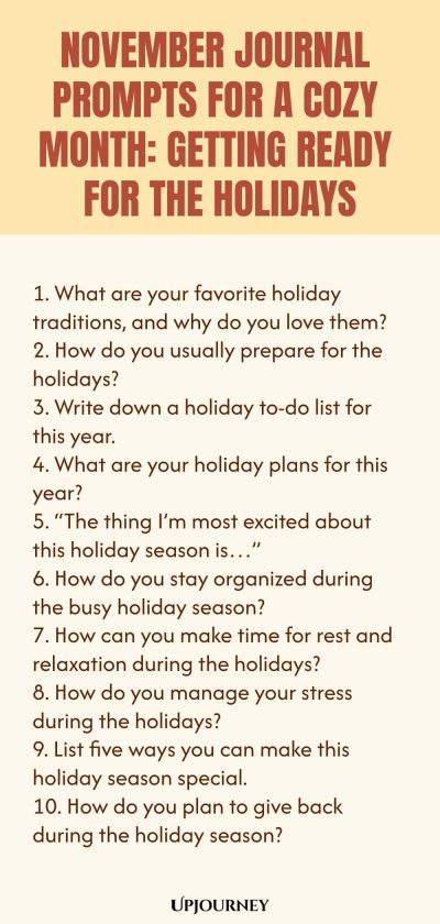November Journal Prompts for a Cozy Month: Getting Ready for the Holidays