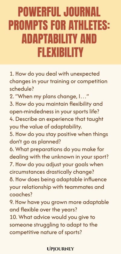 Powerful Journal Prompts for Athletes: Adaptability and Flexibility