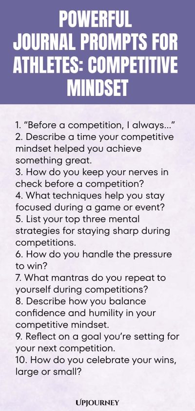 Powerful Journal Prompts for Athletes: Competitive Mindset