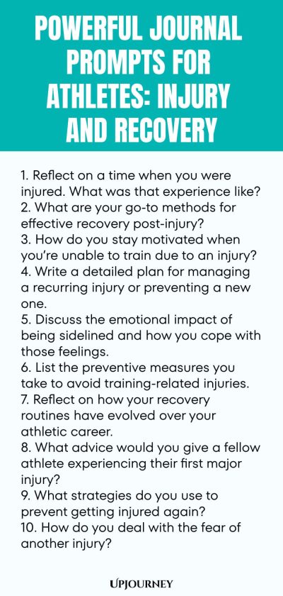 Powerful Journal Prompts for Athletes: Injury and Recovery