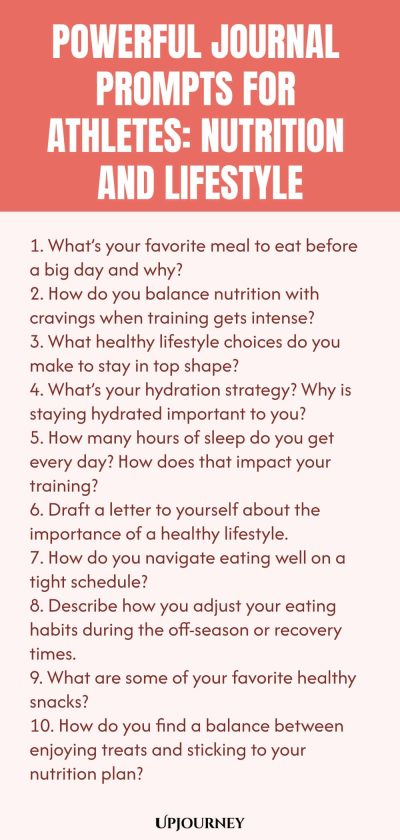 Powerful Journal Prompts for Athletes: Nutrition and Lifestyle
