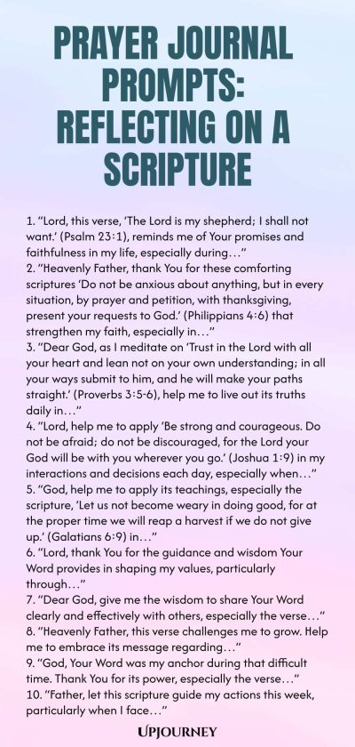 Prayer Journal Prompts: Reflecting on a Scripture