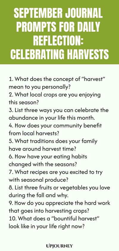 September Journal Prompts for Daily Reflection: Celebrating Harvests