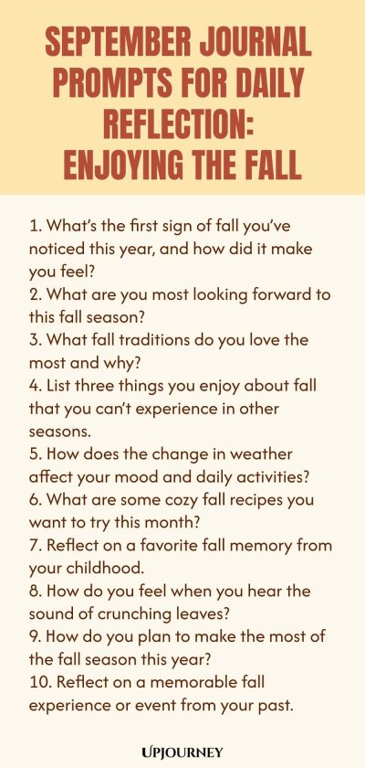 September Journal Prompts for Daily Reflection: Enjoying the Fall
