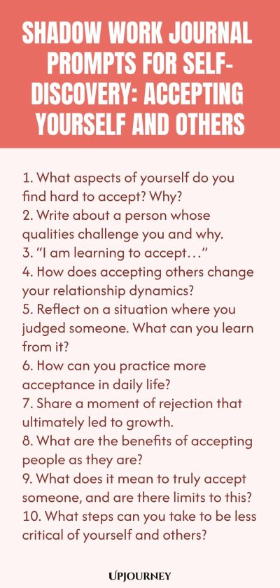 Shadow Work Journal Prompts for Self-Discovery: Accepting Yourself and Others