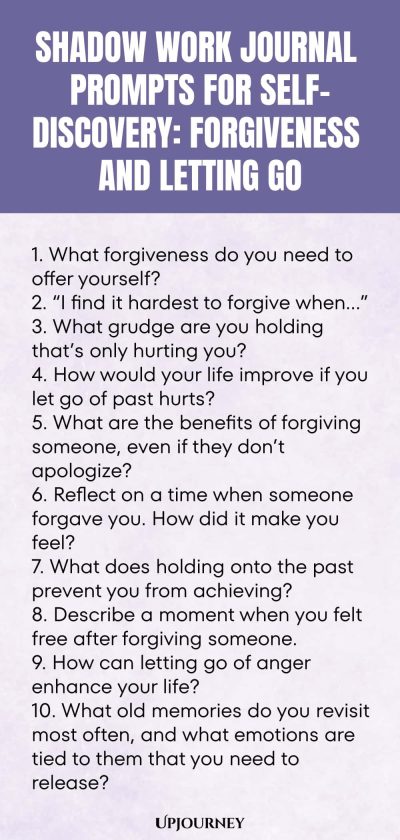 Shadow Work Journal Prompts for Self-Discovery: Forgiveness and Letting Go