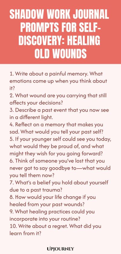 Shadow Work Journal Prompts for Self-Discovery: Healing Old Wounds