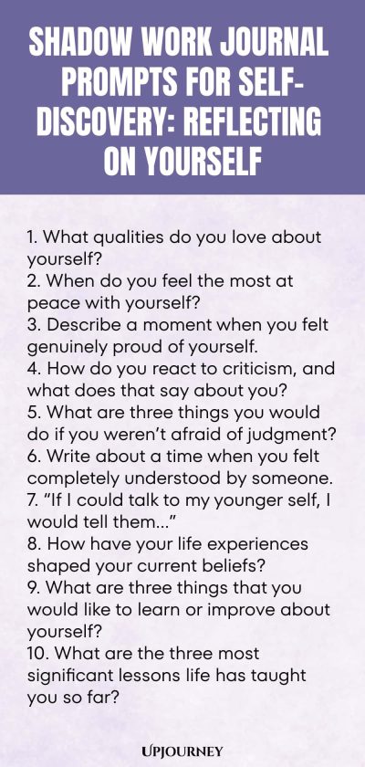 Shadow Work Journal Prompts for Self-Discovery: Reflecting on Yourself