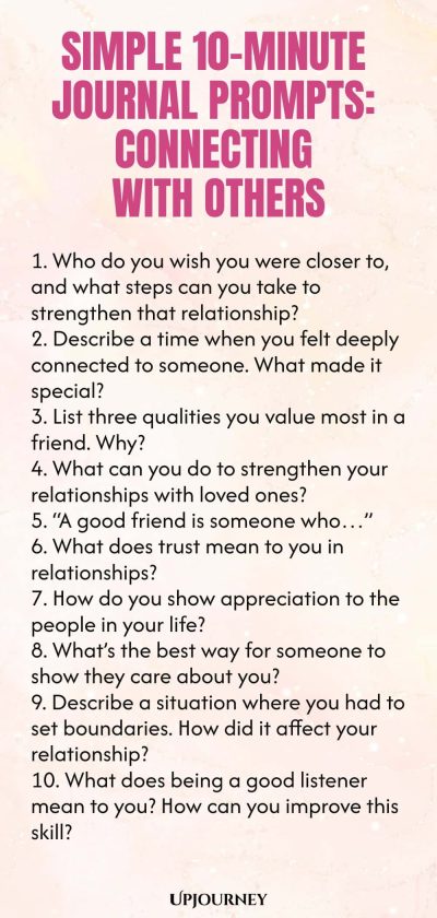 Simple 10-Minute Journal Prompts: Connecting with Others
