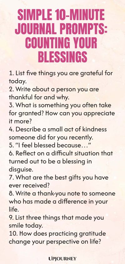 Simple 10-Minute Journal Prompts: Counting Your Blessings