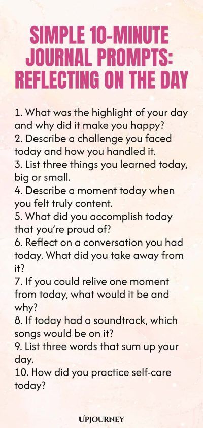 Simple 10-Minute Journal Prompts: Reflecting on the Day