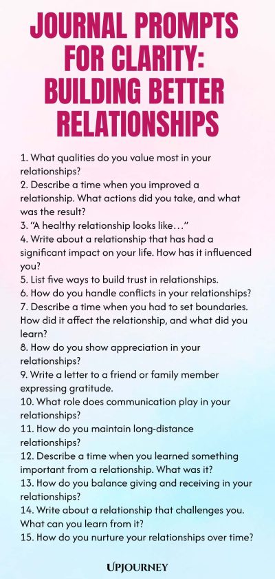 Journal Prompts for Clarity: Building Better Relationships
