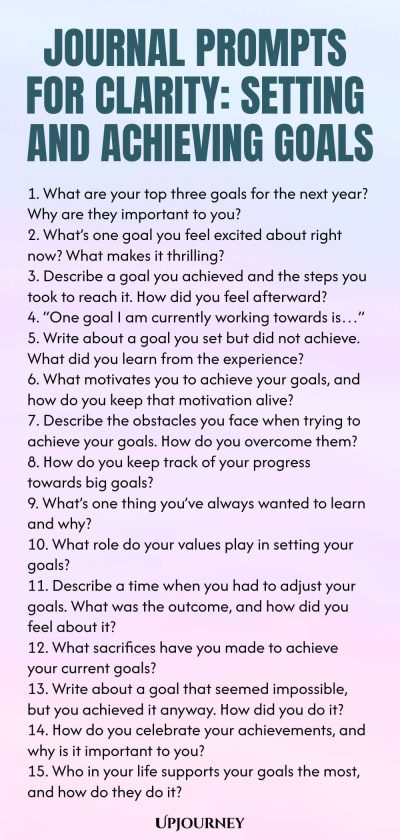 Journal Prompts for Clarity: Setting and Achieving Goals