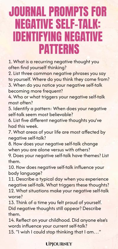 Journal Prompts for Negative Self-Talk: Identifying Negative Patterns