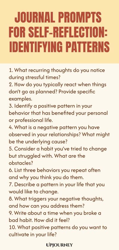 Journal Prompts for Self-Reflection: Identifying Patterns