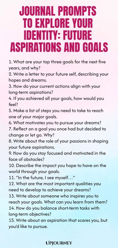 Journal Prompts to Explore Your Identity: Future Aspirations and Goals