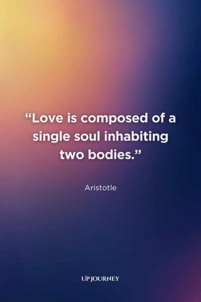 Couple Captions and Quotes: “Love is composed of a single soul inhabiting two bodies.” — Aristotle