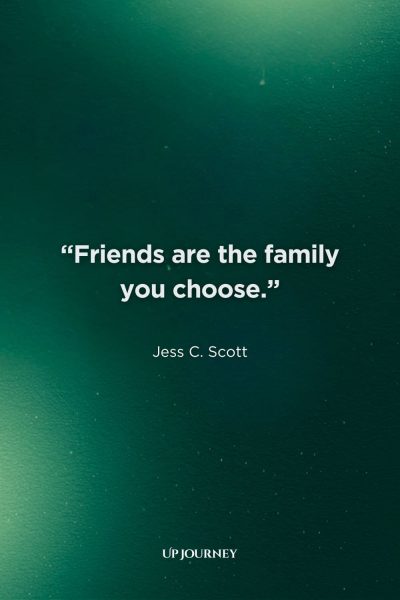 Thank You Quotes for Friends: "Friends are the family you choose." — Jess C. Scott